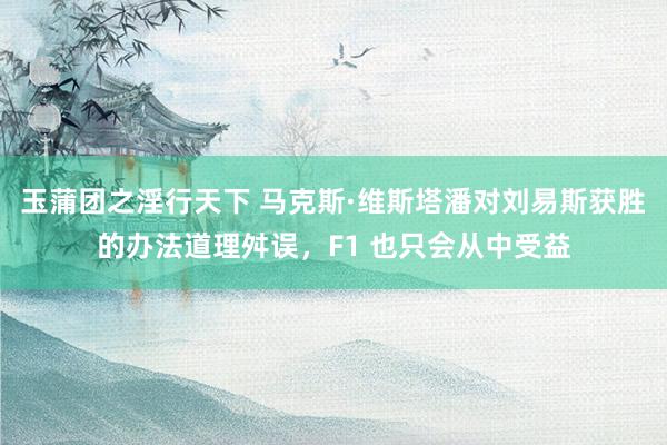 玉蒲团之淫行天下 马克斯·维斯塔潘对刘易斯获胜的办法道理舛误，F1 也只会从中受益