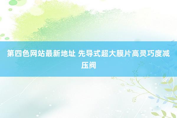 第四色网站最新地址 先导式超大膜片高灵巧度减压阀