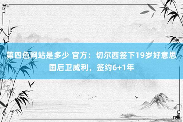 第四色网站是多少 官方：切尔西签下19岁好意思国后卫威利，签约6+1年