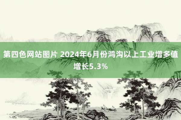 第四色网站图片 2024年6月份鸿沟以上工业增多值增长5.3%