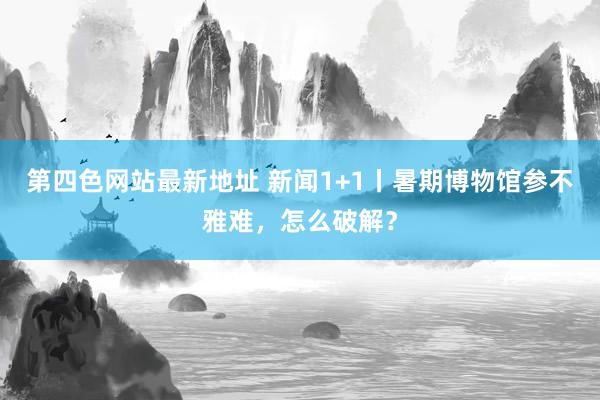 第四色网站最新地址 新闻1+1丨暑期博物馆参不雅难，怎么破解？