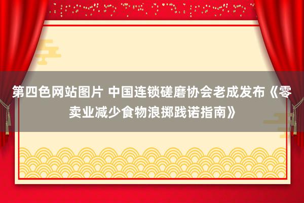 第四色网站图片 中国连锁磋磨协会老成发布《零卖业减少食物浪掷践诺指南》